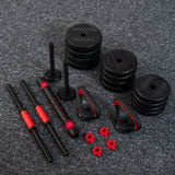 Zestaw treningowy HMS SGN 6w1 hantle, sztanga, kettlebell i podpórki do pompek