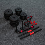 Zestaw treningowy HMS SGN 6w1 hantle, sztanga, kettlebell i podpórki do pompek