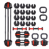 Zestaw Regulowanych Sztangielek HMS SGR18 PRO 3w1 41 kg Hantle Sztanga Kettlebell Outlet