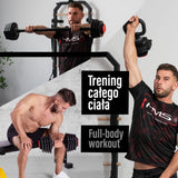 Zestaw Regulowanych Sztangielek HMS SGR18 PRO 3w1 41 kg Hantle Sztanga Kettlebell Outlet