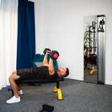 Zestaw Regulowanych Sztangielek HMS SGR18 PRO 3w1 41 kg Hantle Sztanga Kettlebell Outlet