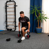 Zestaw Regulowanych Sztangielek HMS SGR18 PRO 3w1 41 kg Hantle Sztanga Kettlebell Outlet