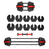 Zestaw Regulowanych Sztangielek HMS SGR40 PRO 2w1 43,5 kg Hantel Sztanga Outlet