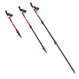 KIJE TREKKINGOWE RED NOWOCZESNY UCHWYT ALUMINIUM TRÓJSEKCYJNE NILS TK8601