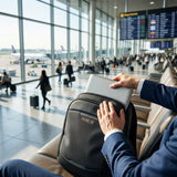 PLECAK DO SAMOLOTU NA LAPTOPA BIZNESOWY SZARY Z POSZERZENIEM 19L NILS NC4504