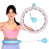 HULA HOP Z OBCIĄŻNIKIEM I LICZNIKIEM FH06 BLUE/PINK