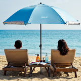 PARASOL/PARAWAN PLAŻOWY 2W1 XXL 240 CM NIEBIESKI NILS NC17114