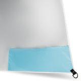PARASOL/PARAWAN PLAŻOWY 2W1 XXL 240 CM NIEBIESKI NILS NC17114