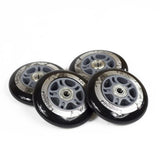 ZESTAW PU 90x24 82A CZARNE (4 szt.) + ABEC-9 CHROME (8 szt.) NILS EXTREME