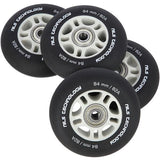 ZESTAW PU 84x24 82A CZARNE MATOWE (4 szt.) + ABEC-9 CHROME (8 szt.) NILS EXTREME