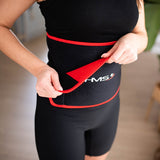 ZESTAW HULA HOP MAGNETYCZNY BLACK Z LICZNIKIEM HMS HHM15 + PAS WYSZCZUPLAJĄCY RED BR163