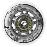 ZESTAW KÓŁEK PU 64x24 82A BIAŁE (4 szt.) + ABEC-7 (8 szt.) NILS EXTREME