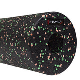 FS114 BLACK/GREEN-ORANGE DOTS 30CM WAŁEK/ROLLER FITNESS HMS