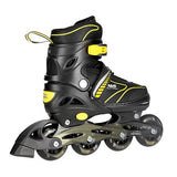 NH11812 A 2w1 BLACK/YELLOW ŁYŻWOROLKI Z WYM. PŁ. HOKEJOWĄ NILS EXTREME