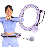 HULA HOP VIOLET Z MAGNESAMI I OBCIĄŻNIKIEM + LICZNIK HMS HHM13