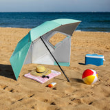 PARASOL/PARAWAN PLAŻOWY 2W1 XXL 240 CM ZIELONY NILS NC17114