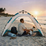 NAMIOT PLAŻOWY SAMOROZKŁADAJACY OCHRONA UV SZARY NILS CAMP NC4802
