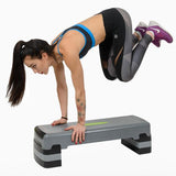 STEP DO AEROBIKU FITNESSU REGULOWANY 3-STOPNIOWY SZARO-CZARNY HMS AS005