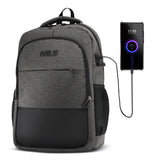 PLECAK MIEJSKI NA LAPTOPA SZARY Z PORTEM USB 18L NILS NC4503