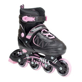 NF7103 A 2w1 BLACK/PINK ROZM. S ŁYŻWOROLKI Z WYM. PŁ. FIGUROWĄ NILS EXTREME