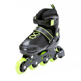 NH7104 A 2w1 BLACK/GREEN ROZM. S ŁYŻWOROLKI Z WYM. PŁ. HOKEJOWĄ NILS EXTREME