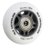 ZESTAW PU 70x24 82A BIAŁE MATOWE (4 szt.) + ABEC-9 (8 szt.) NILS EXTREME