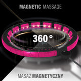 ZESTAW HULA HOP MAGNETYCZNY BLACK/PINK Z LICZNIKIEM HMS HHM16 + PAS WYSZCZUPLAJĄCY BR163 BLACK