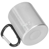 KUBEK KEMPINGOWY Z KARABIŃCZYKIEM 330 ML STAL NIERDZEWNA CZARNY NILS CAMP NC17110