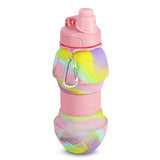 BIDON SILIKONOWY SKŁADANY 700ML RÓŻOWY NILS NC4102