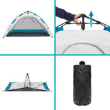 NAMIOT PLAŻOWY SAMOROZKŁADAJACY OCHRONA UV SZARY NILS CAMP NC4802