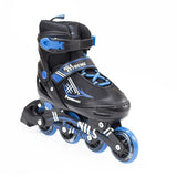 NH7104 A 2w1 BLACK/BLUE ROZM. S ŁYŻWOROLKI Z WYM. PŁ. HOKEJOWĄ NILS EXTREME