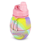 BIDON SILIKONOWY SKŁADANY 700ML RÓŻOWY NILS NC4102