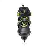 NH7104 A 2w1 BLACK/GREEN ROZM. S ŁYŻWOROLKI Z WYM. PŁ. HOKEJOWĄ NILS EXTREME