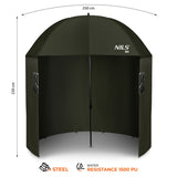 PARASOL WĘDKARSKI Z BOCZNYMI ŚCIANKAMI 250CM NILS CAMP NC4702