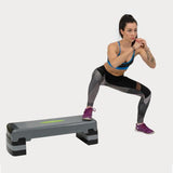 STEP DO AEROBIKU FITNESSU REGULOWANY 3-STOPNIOWY SZARO-CZARNY HMS AS005