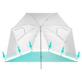 PARASOL/PARAWAN PLAŻOWY 2W1 XXL 240 CM ZIELONY NILS NC17114