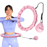 ZESTAW HULA HOP LIGHT PINK Z WYPUSTKAMI I OBCIĄŻNIKIEM HMS HHW02 + PAS BR163 RED