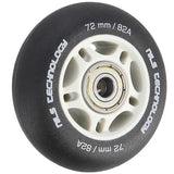 ZESTAW PU 72x24 82A CZARNE MATOWE (4 szt.) + ABEC-9 (8 szt.) NILS EXTREME