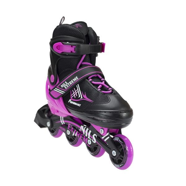 NF7104 A 2w1 BLACK/D. PINK ROZM. S ŁYŻWOROLKI Z WYM. PŁ. FIGUROWĄ NILS EXTREME