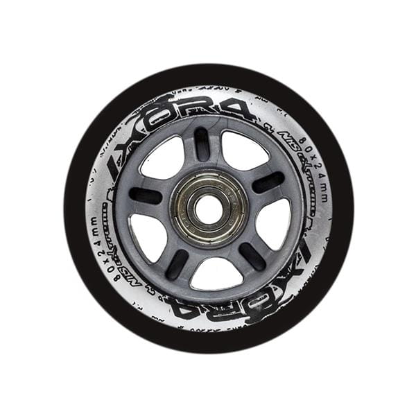 PU 80x24 82A CZARNE (4 szt.) + ABEC-9 (8 szt.) ZESTAW NILS EXTREME