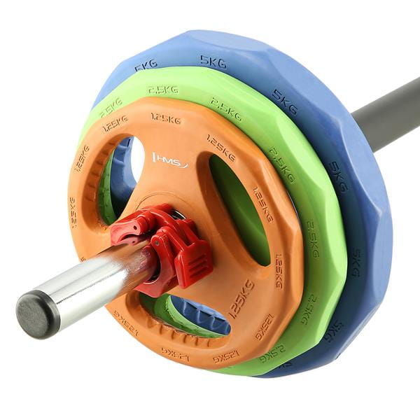 Sztanga fitness SBP22 HMS – zestaw do ćwiczeń siłowych 20 kg