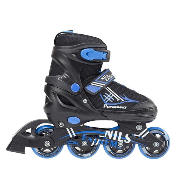 NH7104 A 2w1 BLACK/BLUE ROZM. M ŁYŻWOROLKI Z WYM. PŁ. HOKEJOWĄ NILS EXTREME