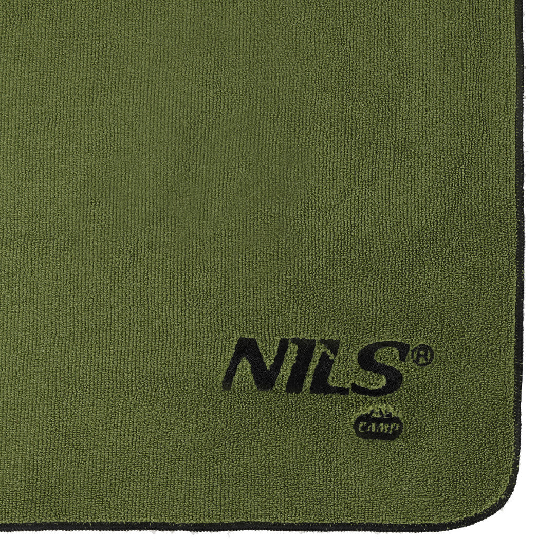 RĘCZNIK Z MIKROFIBRY WOJSKOWY KHAKI 120x60 cm NILS CAMP NCR15
