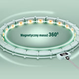 Hula hop magnetyczny zielony HMS HHM14 z wyświetlaczem LCD i obciążeniem