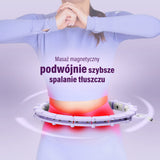 Hula hop magnetyczny fioletowy HMS HHM14 z wyświetlaczem LCD i obciążeniem