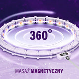Hula hop magnetyczny fioletowy HMS HHM14 z wyświetlaczem LCD i obciążeniem