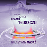 Hula hop magnetyczny fioletowy HMS HHM14 z wyświetlaczem LCD i obciążeniem