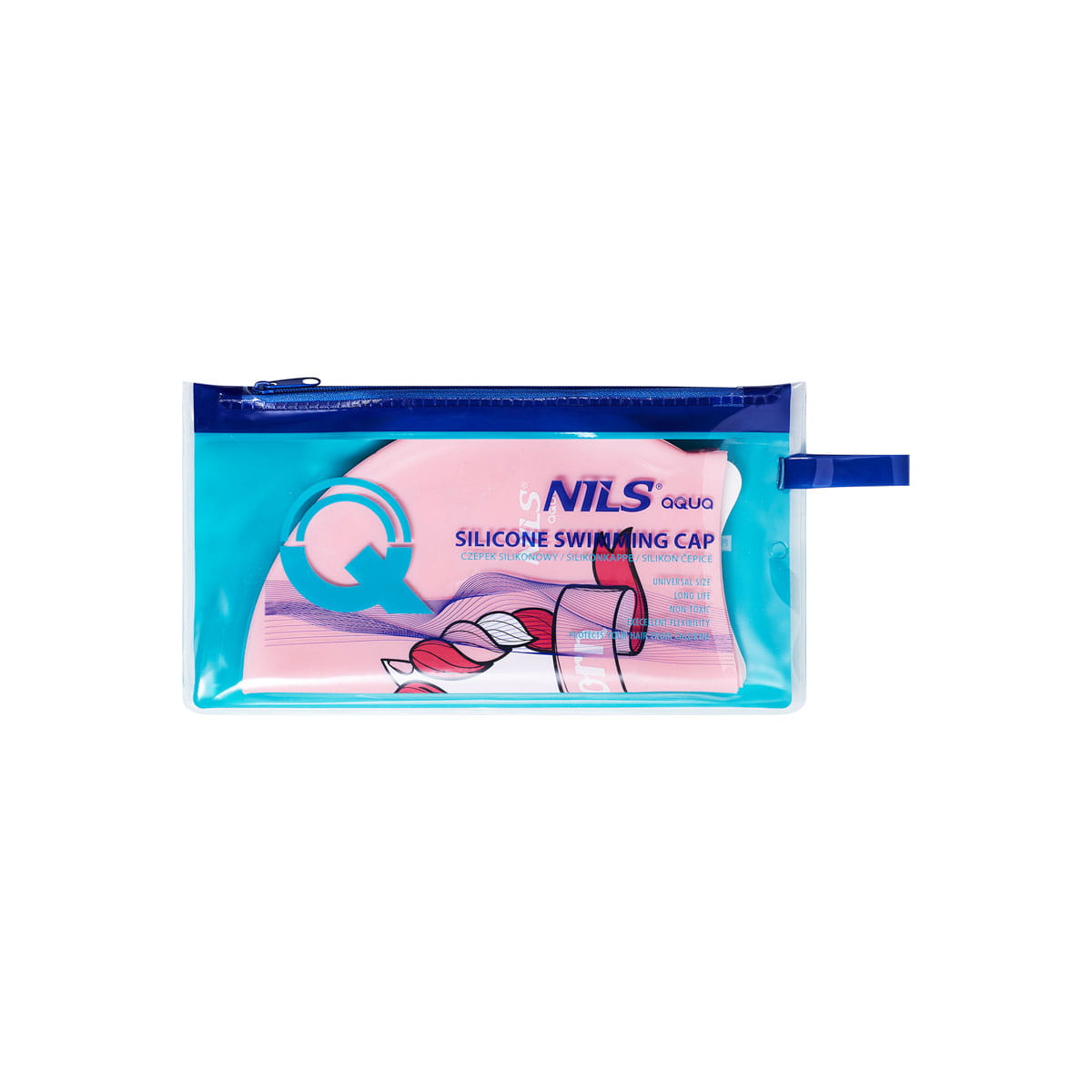 CZEPEK SILIKONOWY NILS AQUA NQC UNICORN RÓŻOWY DZIECIĘCY