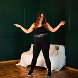 Hula hop HMS HHW12 Plus Size czarne z obciążeniem i regulacją obwodu