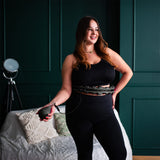 Hula hop HMS HHW12 Plus Size czarne z obciążeniem i regulacją obwodu
